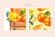 Citrus. Watercolor., a Decorative Illustration by Ekaterina Mikheeva (Thumbnail 5 of 6)