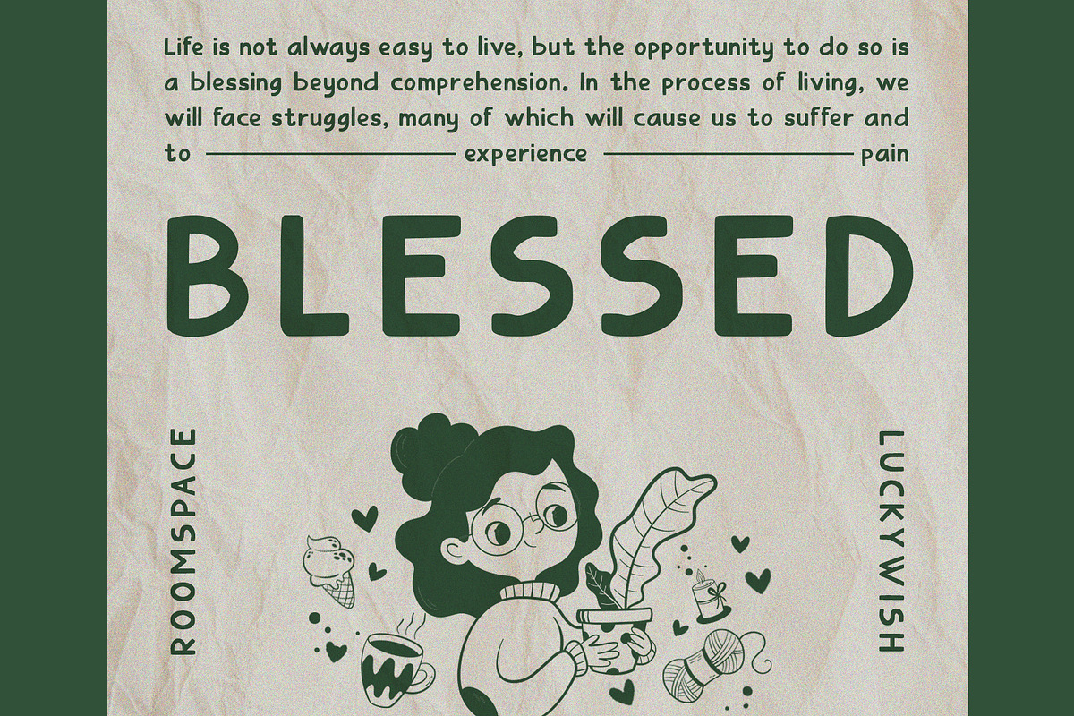 Luckywish Homemade Sans Serif Font, a Sans Serif Font by roomspace creative lab (Photo 9 of 12)