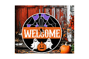 Halloween Round Door Sign Svg, an Object Graphic by Digi_Design_World (Thumbnail 8 of 9)