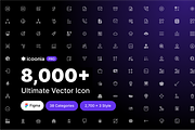 Icoonia Pro | 8.000+ Ultimate Vector, an Icon by Kawalan Studio (Thumbnail 1 of 8)