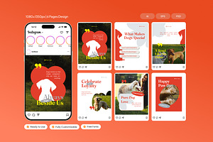Dog Celebration - Instagram Post, a Social Media Template by Izdihaar_Studio