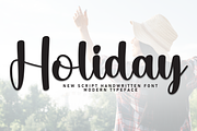 Holiday | Script Font, a Handwritten Font by Scratchones (Thumbnail 1 of 8)