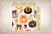 Autumn Seamless Pattern with Pumpkin, a Pattern Graphic by Kreeya Art Shop (Thumbnail 7 of 11)