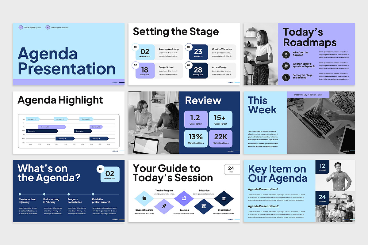AGENDAZ - Agenda Google Slides, a Presentation Template by rgbryand (Photo 2 of 7)