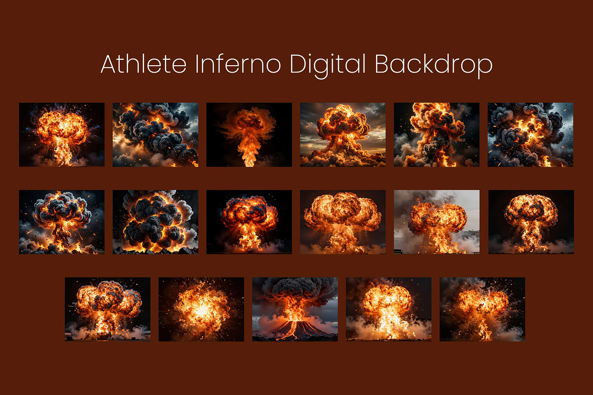 Athlete Inferno AI Digital Backdrops, a Background Graphic by 3Motional (Photo 9 of 15)