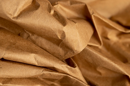 close-up of crumpled cooking paper, a Photo by MyPhotos