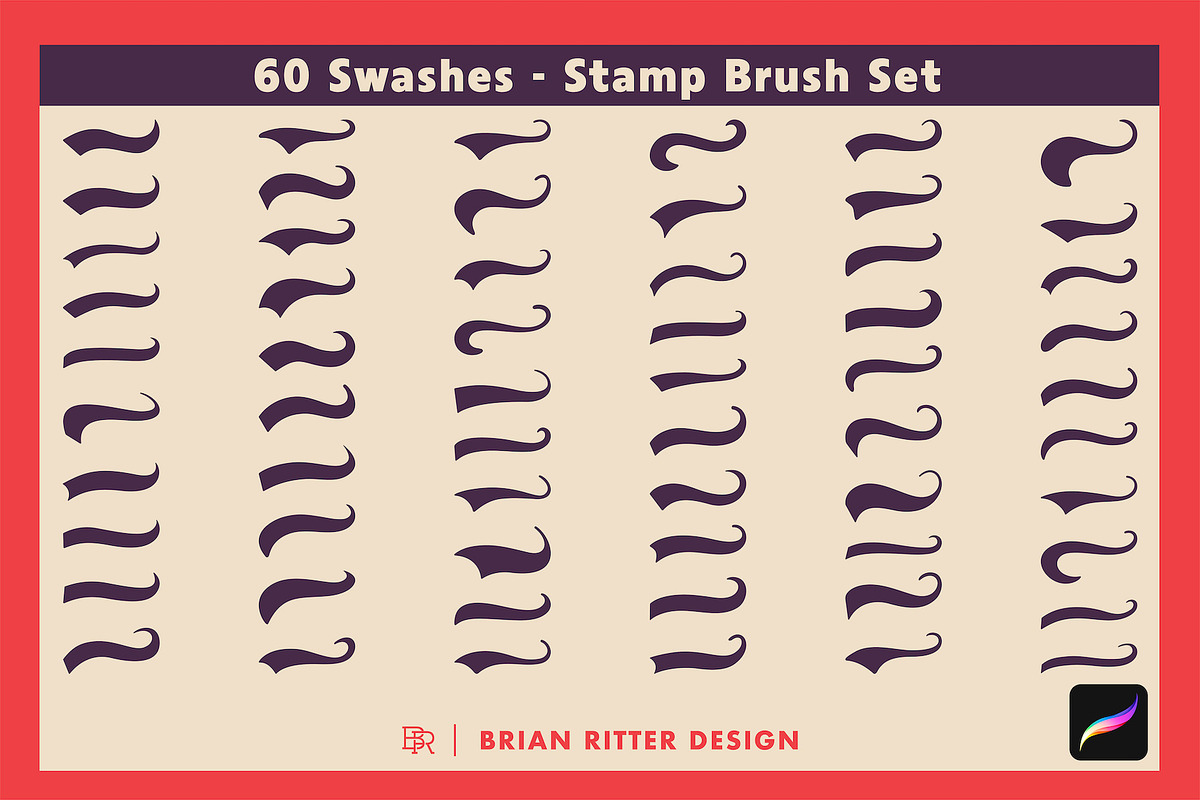 Procreate Stamp Brushes Bundle, a Brush Add-On by Brian Ritter Design
