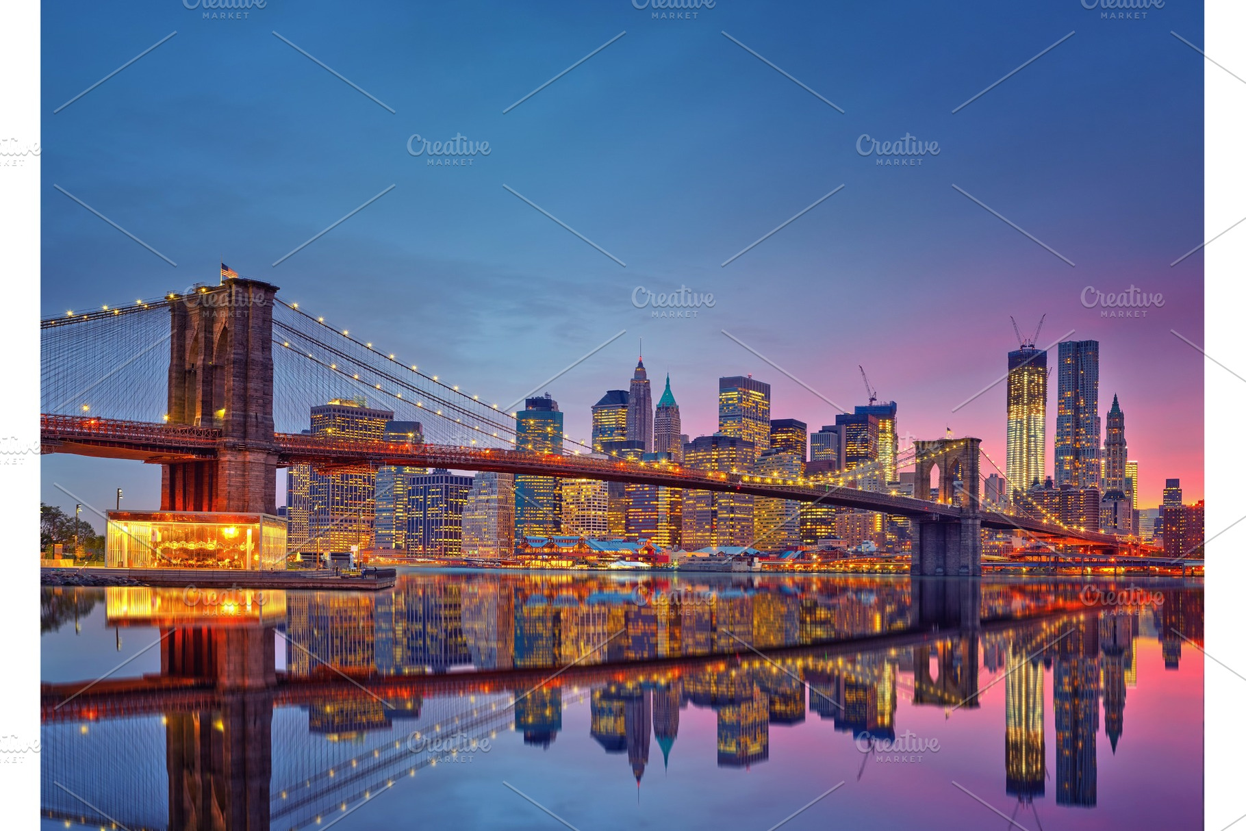 Brooklyn bridge and manhattan at containing manhattan, new york, and brooklyn, an Architecture Photo by sborisov
