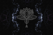 5 Black & White Maori Lotuses, a Pattern Graphic by Natsuhisui (Thumbnail 2 of 5)