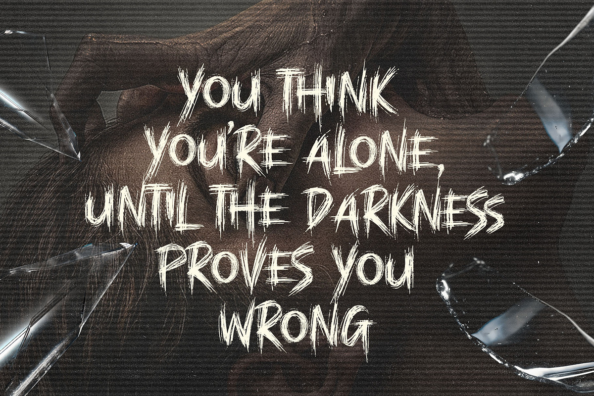 Marching Brush - Horror Brush Font, a Font by Subectype Studio (Photo 6 of 8)