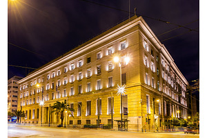 Building of the Bank of Greece in Athens, an Architecture Photo by Leonid Andronov