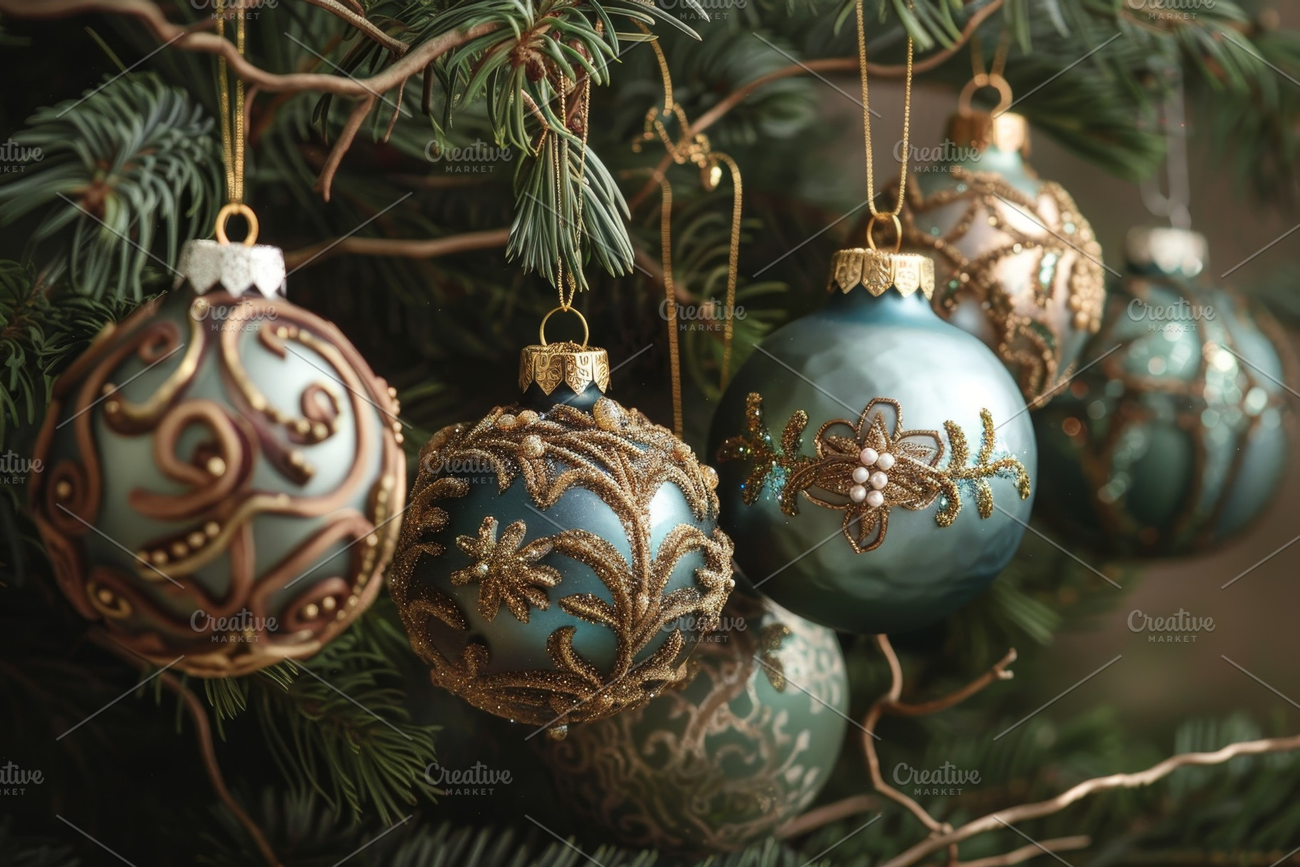 A cluster of vintage-inspired orname, a Photo by Iftikhar Alam