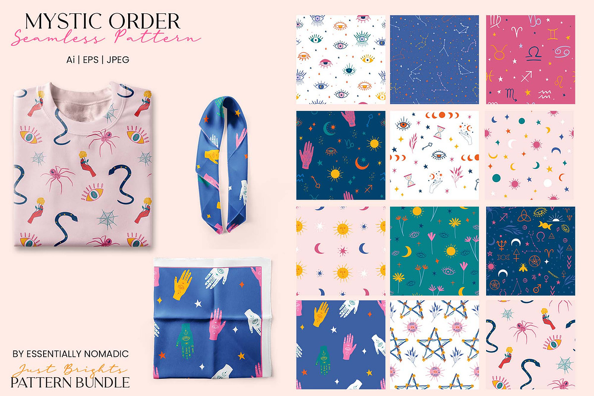 Just Brights Seamless Pattern Bundle, a Pattern Graphic by Essentially Nomadic (Photo 14 of 14)