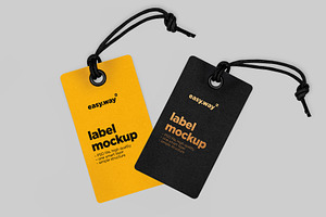 Label Tag PSD Mockup