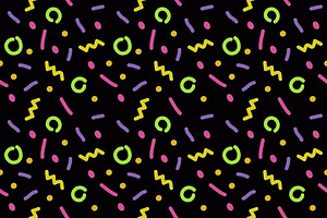 seamless pattern 80s. Vector., a Pattern Graphic by Dolvalol