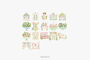Romantic château watercolor clipart, a Decorative Illustration by Patishop Art (Thumbnail 10 of 10)