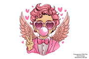 Cupid with Bubblegum PNG Clipart, an Illustration by Black Gallery (Thumbnail 8 of 14)