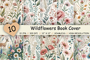 Wildflowers Book Cover Pattern, a Pattern Graphic by FloridPrintables (Thumbnail 1 of 9)