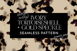 Ivory Tortoiseshell Gold Pattern, a Pattern Graphic by Leysa Flores