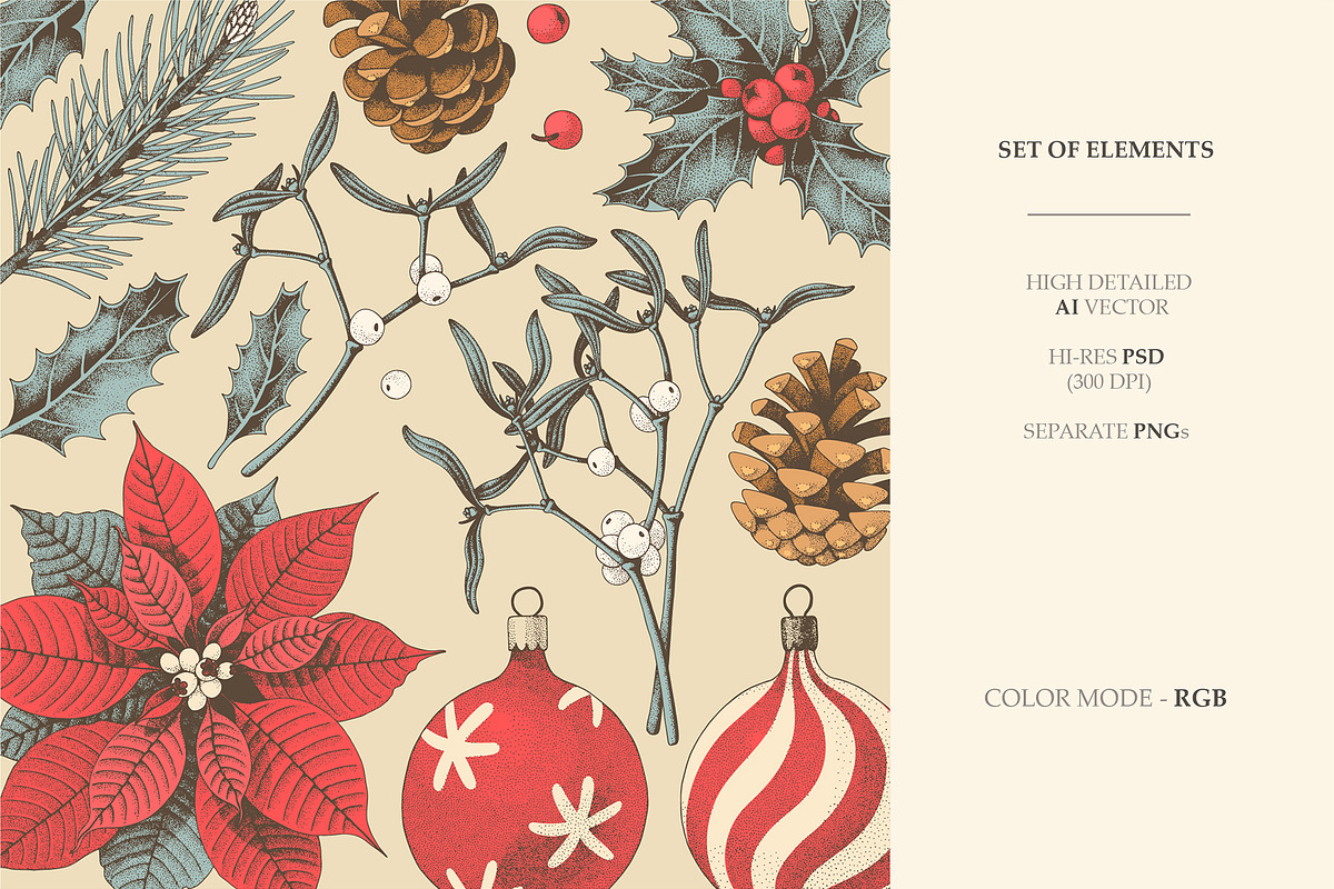Vintage Christmas Cards, a Card Template by GreyLilac (Photo 5 of 5)