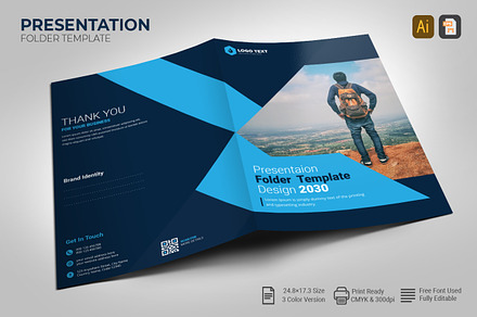 Presentation Folder Template Design, a Poster Template by zahidhossainalif
