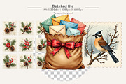 Vintage Christmas Mail Watercolor, an Illustration by Artnoy (Thumbnail 3 of 8)