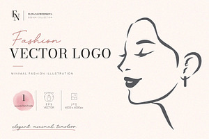 Minimal Female Face Logo Vector, a Branding & Logo Template by Elena Naumchenkova
