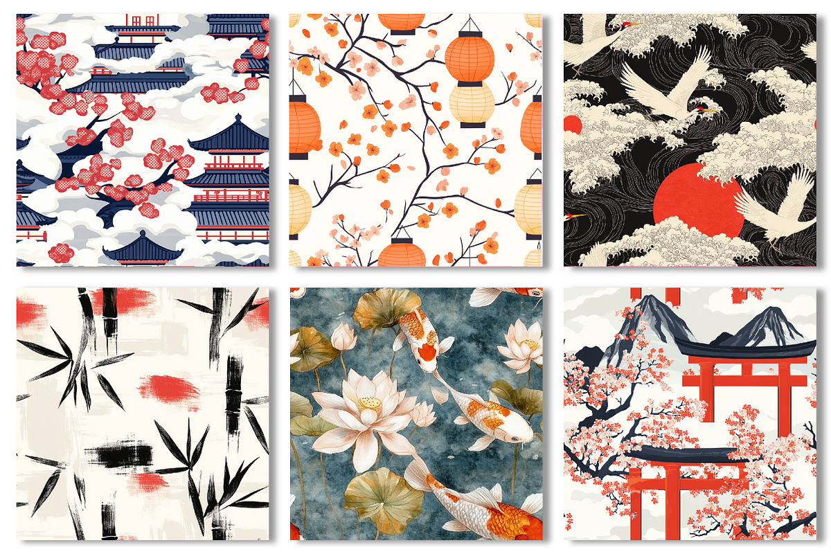 Digital Japan Seamless Papers, a Pattern Graphic by Dream Creation (Photo 2 of 7)