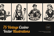 Vintage Casino Vector Illustration, a Person Illustration by Creative Stall (Thumbnail 1 of 9)