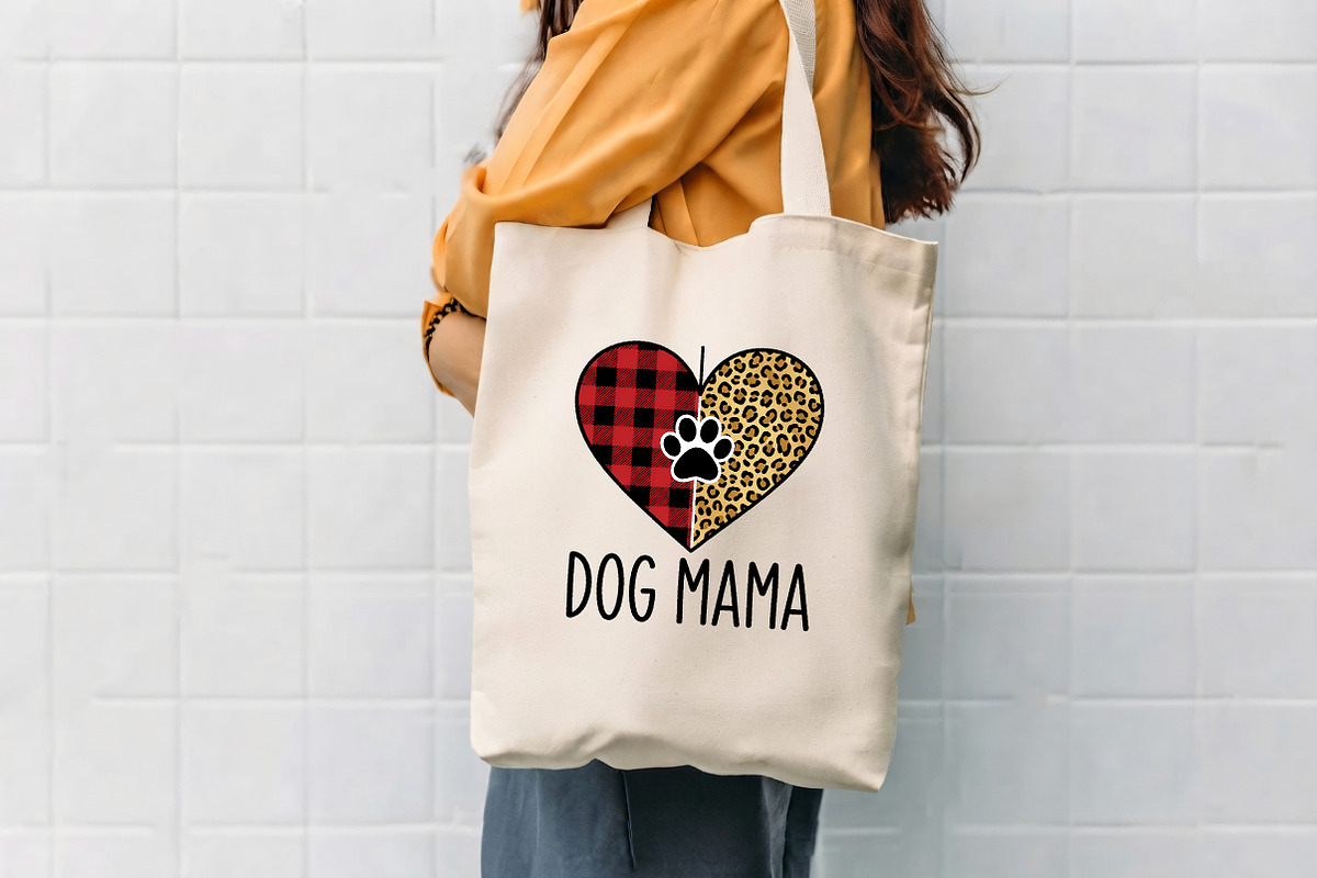 Dog Mama Plaid Leopard Heart PNG Art, a Seasonal Illustration by CrexoraLab (Photo 4 of 4)