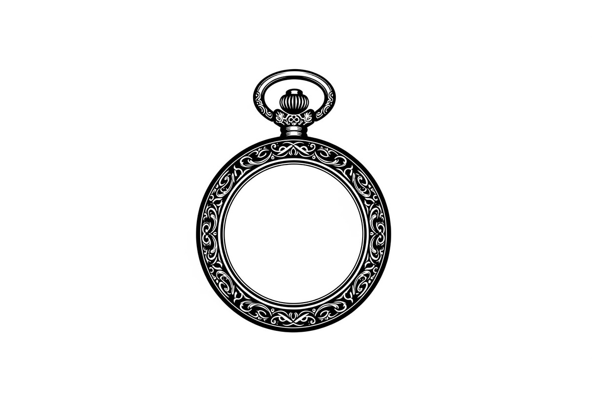 Vintage Pocket Watch SVG Bundle, an Illustration by yasushie (Photo 14 of 31)