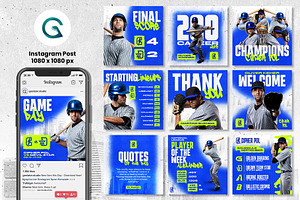 Baseball Social Media Pack Template