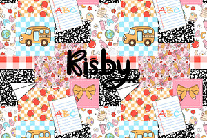 Back To School Patchwork Pattern, a Pattern Graphic by KisbyArt