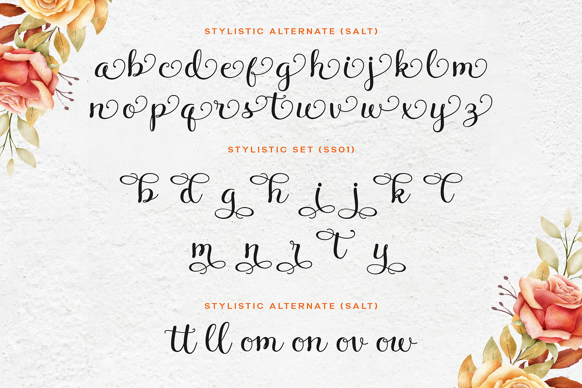 Nurila Script - A Bouncy Script Font, a Script Font by Siwox Studios (Photo 8 of 9)