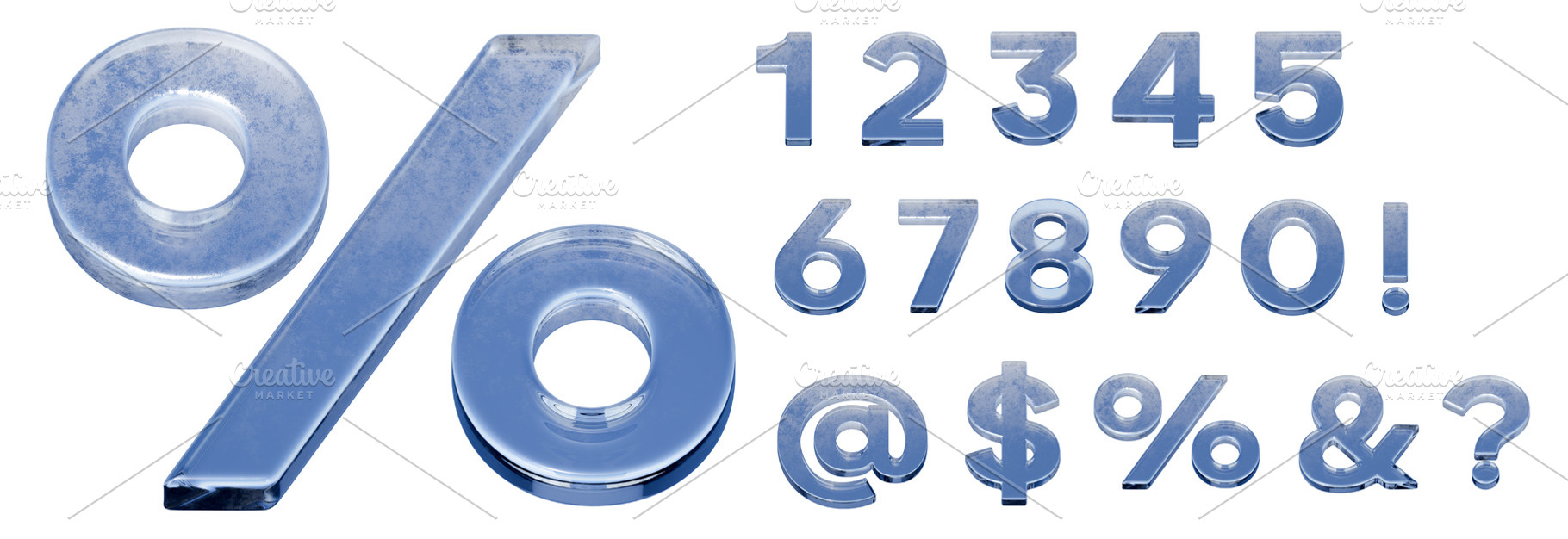 Ice or Glass Numbers and Characters, a School & Education Photo by Andy Dean Photography