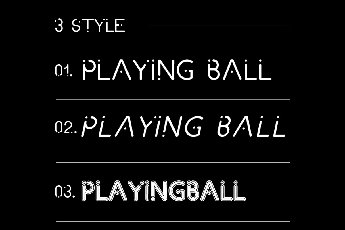 Playing Ball Font, a Script Font by MRI STUDIO (Photo 2 of 4)