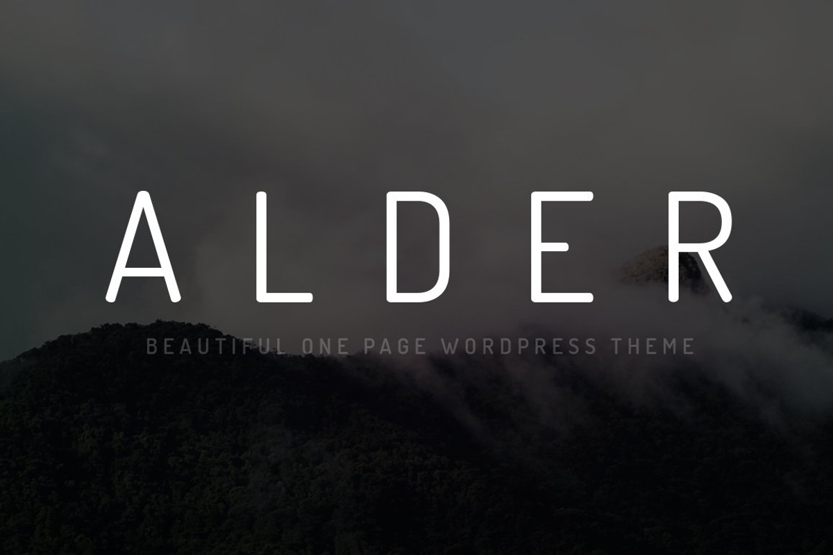 Alder - Onepage WordPress Theme, a WordPress Template by treethemes