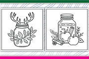 Autumn Jar Coloring Pages, an Illustration by LightExpress (Thumbnail 2 of 5)