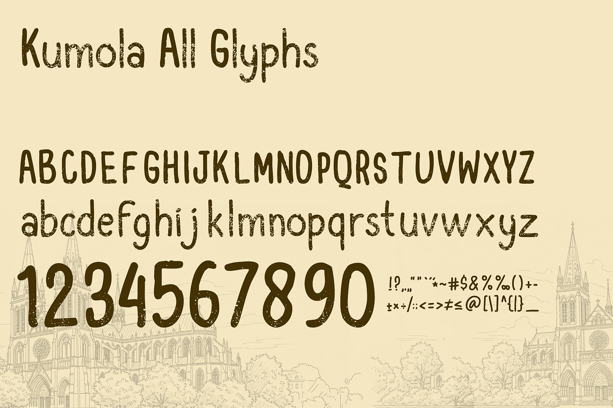 Kumola - Playful Rustic Typeface, a Font by Sanskertype Studio (Photo 3 of 7)