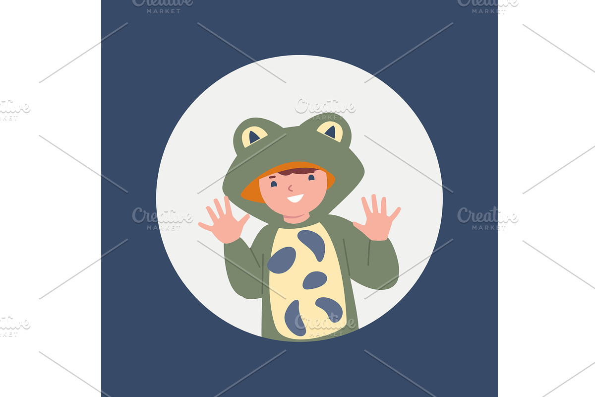 Hello print with happy kid in, an Illustration by Valerie Bodnar