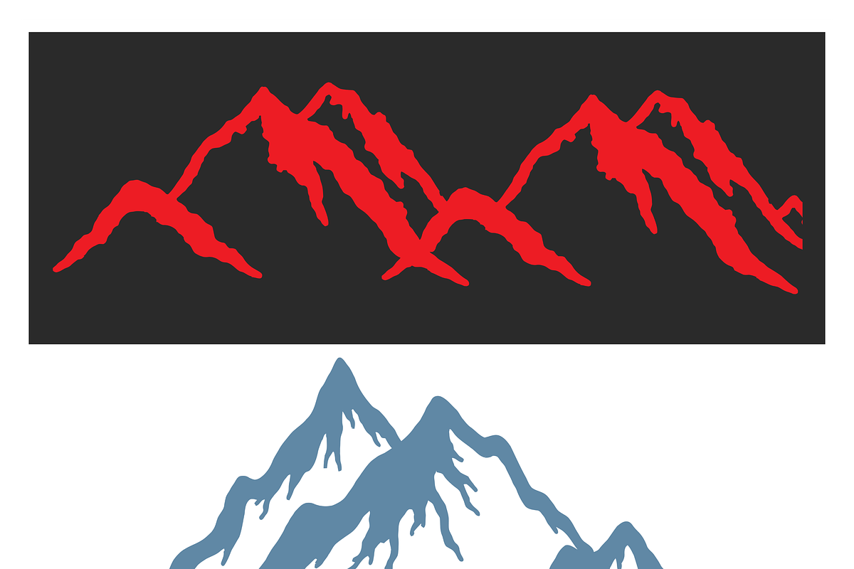 Stylized Mountain Vector Set, a Decorative Illustration by CarWrap design (Photo 1 of 3)
