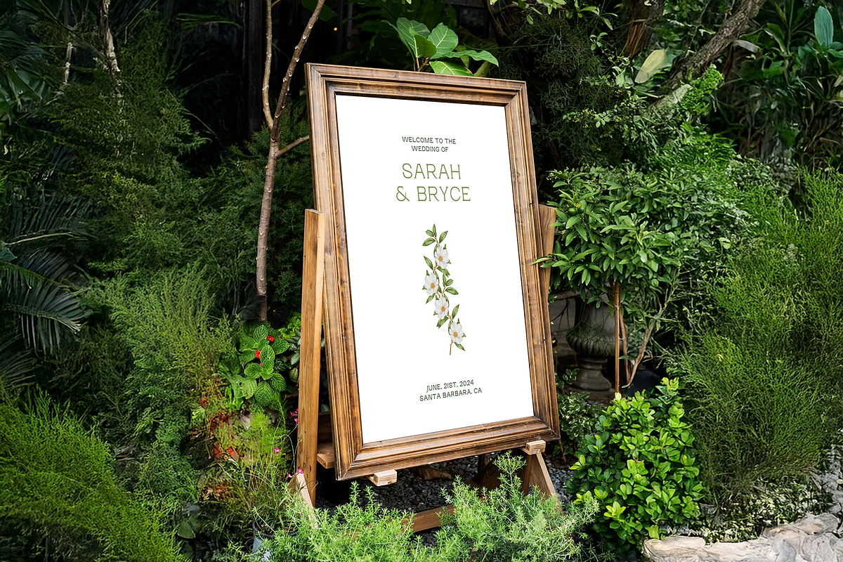 Green Floral Wedding Bundle Template, a Stationery Template by Paraná Studio (Photo 6 of 23)
