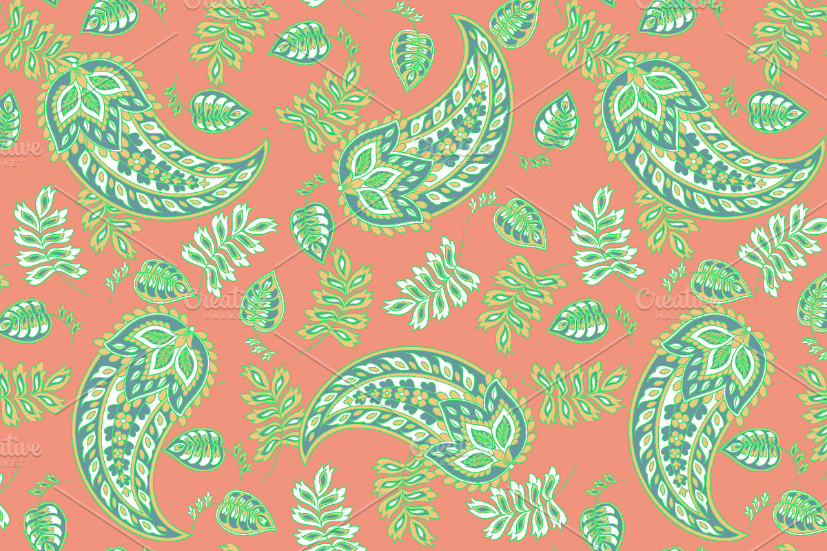 Summer patterns with paisley, a Pattern Graphic by antalogiya (Photo 5 of 10)