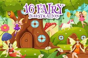 16 Flying Fairy Illustration