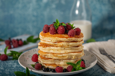 Fluffy american pancakes, a Background Photo by Stepanek Photography