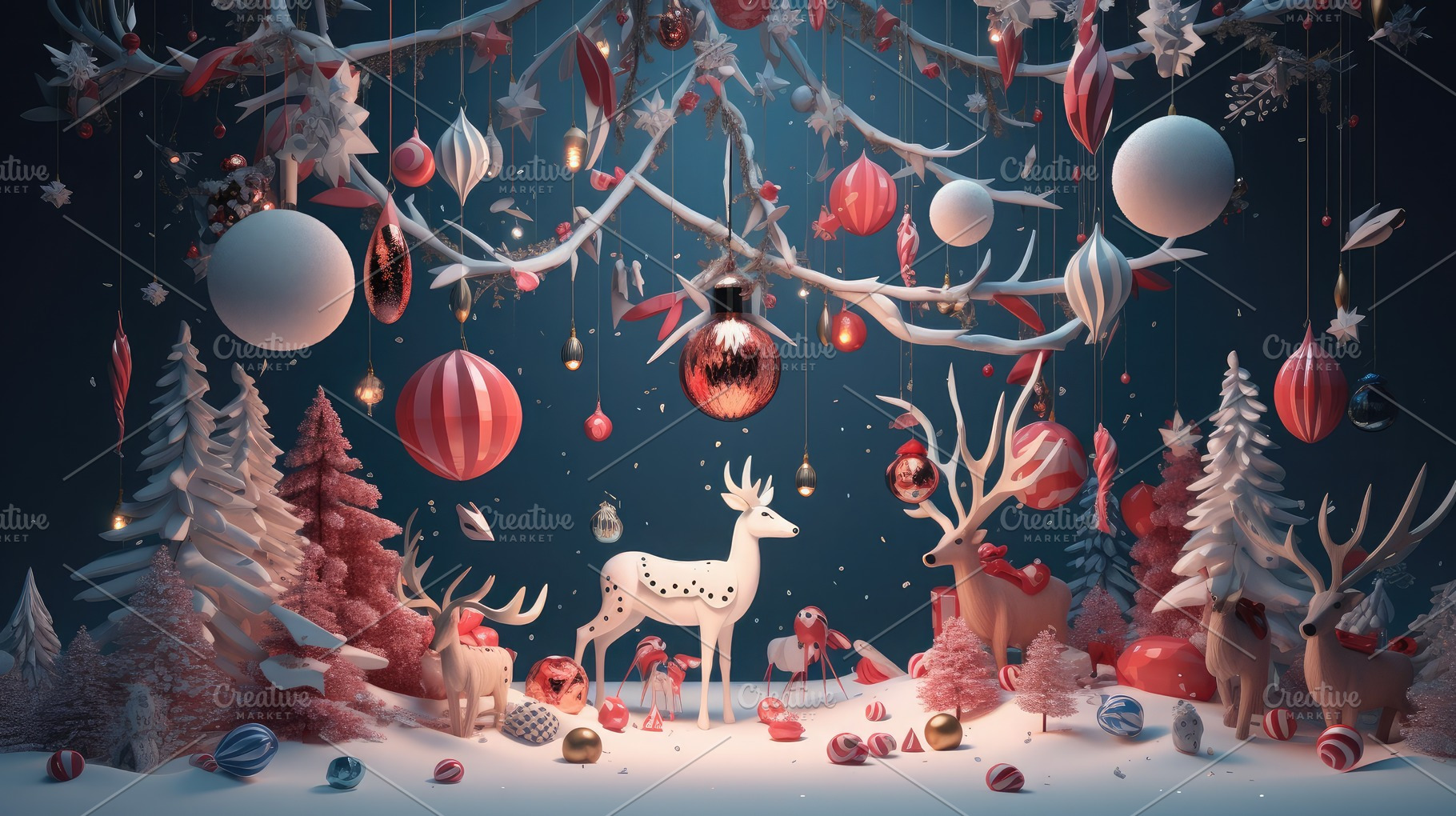 Christmas Greeting Background mid-ai, a Photo by SaroStock