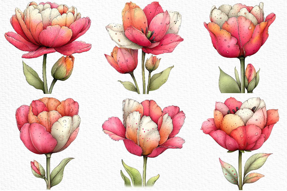 Whimsical Spring Tulip Flower Clipar, an Illustration by Craft Nest (Photo 10 of 11)