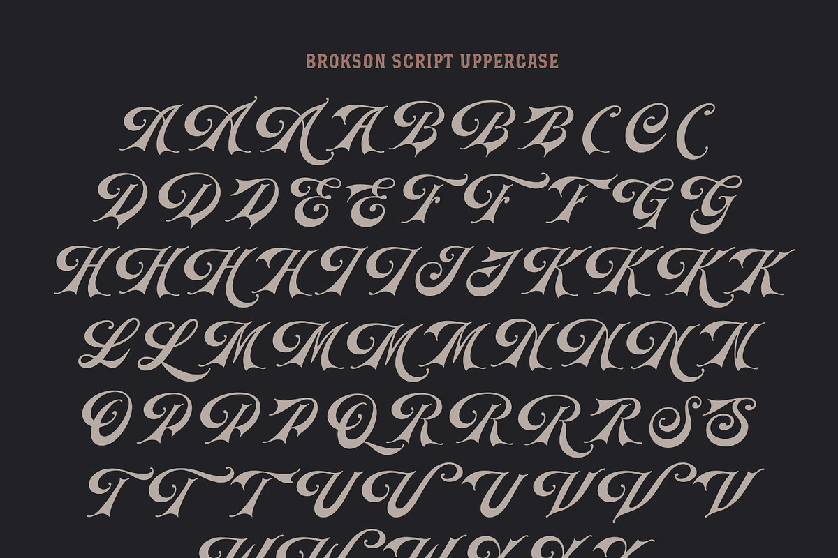 Brokson Script & Serif + Extras, a Serif Font by Andrey Sharonov (Photo 15 of 20)