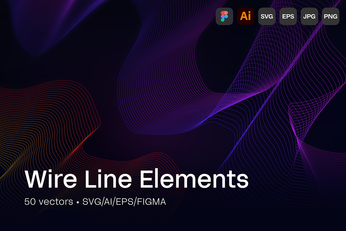 Wire Lines Pack 50 Vectors + More, a Texture Graphic by themelaunch (Photo 1 of 5)
