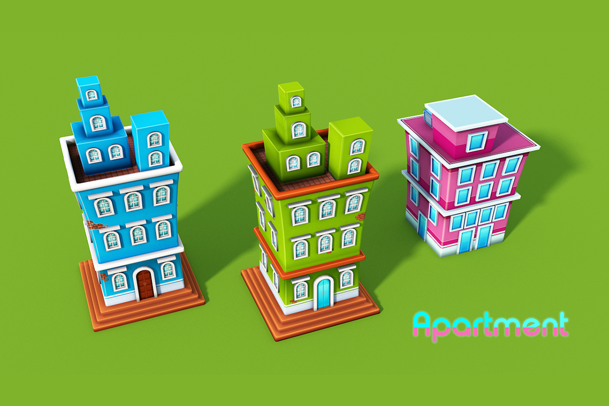 3D Cartoon Shop City, an Environmental 3D Model by Souchenki (Photo 17 of 21)